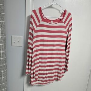 Striped Pink and White Tunic
